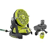RYOBI 18-Volt ONE+ Bucket Top Misting Fan Kit