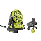 RYOBI 18-Volt ONE+ Bucket Top Misting Fan Kit