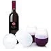 iRainy Set of 2 Silicone Wine Glasses Cups-Unbreakable Party / Camping / Picnic / RV / Yachting / Travel Cups - for Wine, Beer, or Any Beverage (White)