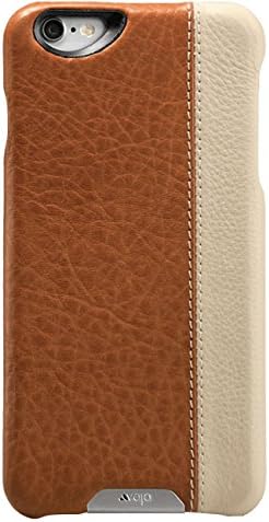 Vaja Grip LP Premium Leather Case for iPhone 6/6s Plus - Hard Polycarbonate frame - Two Tone design - Bridge Orange & Birch