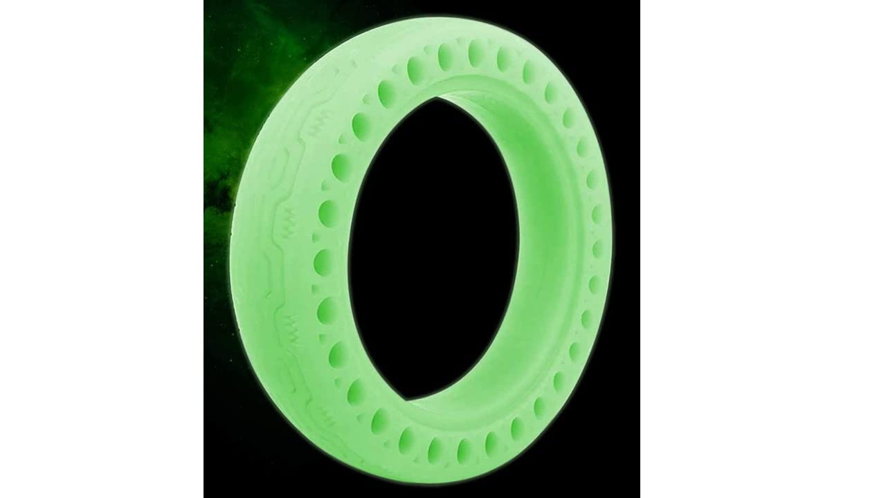 Electric Scooter Fluorescent Tire,Durable Anti-Explosion Tire Tubeless Solid Tyre for Xiaomi M365 8.5 Inch Front/Rear Electric Scooter 8 1/2 Electric Scooter Tire Accessories