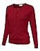 NINEXIS Women's Long Sleeve Button Down Soft Knit Cardigan Sweater RED M