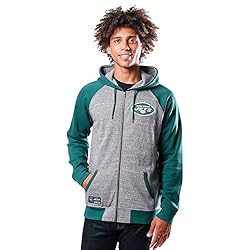 Ultra Game NFL New York Jets Mens Full Zip Soft