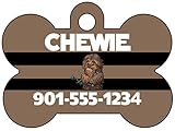 Disney Star Wars Chewbacca Pet Id Tag for Dogs & Cats Personalized w/ Your Pet's Name & Number