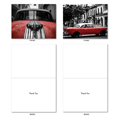 image for The Best Card Company Box of 10 Thank You Note Cards (4'' x 5 ¼'') wi