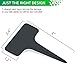 Prudance® 50pcs Reusable Waterproof Plant Markers for Garden T-Type Plant Labels for Seedlings Potted Plants Vegetables Succulents Durable Weatherproof Garden Tags （Black）