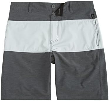 NITROUS BLACK Whittaker Mens Hybrid Shorts, Grey, 32