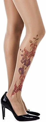 Blossom Floral Sheer Tights Skin