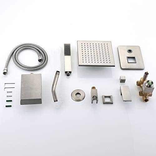 image for Genhiyar Shower Faucet Set Rain Showerhead Handheld Shower Waterfall B