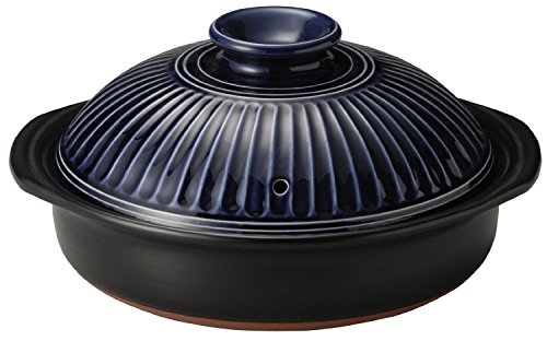 銀峯陶器 菊花 土鍋 萬古焼 (9号 / 瑠璃 / 4人用) 『テーブルを華やかに彩る次世代土鍋』おしゃれ 直火商品画像