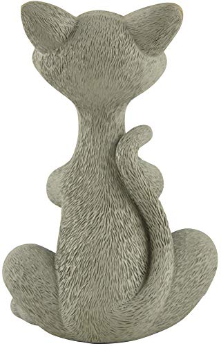 Whimsical Grey Cat Praying Figurine Cute Collectible - Happy Cat Collection - Cat Lover Gifts for Women, Cat Lover Gifts for Men, Cute Cat Gifts, Cat Office Desk Accessories, Cat Desk Decoration