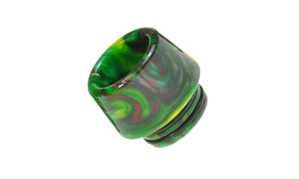 Armerah Marbled Cone 810 Drip Tip eCig Mouthpiece Short/Wide Epoxy Resin Single Green