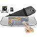 7-Inch Touch Screen Backup Camera Mirror Dash Cam 1080P Front and Rear Dual Lens with Waterproof Rearview Reversing Camera(Free 16GB SD Card)