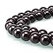 BRCbeads Garnet Gemstone Loose Beads Natural Round 8mm Crystal Energy Stone Healing Power for Jewelry Making- Dark Red