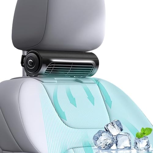 Car Fans Seat Cooling Fans, USB Portable Car Fans for Back Seat, Car Front Seat Backseat Fans with 3 Wind Speeds for All Cars Vehicle (Black)