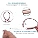 Bluetooth Headphones Retractable Wireless Earbuds Neckband Headset Sports Noise Cancelling Stereo Earphones with Mic by Viceting (15 Hrs Playtime, Call Vibrate Aler, Rose Gold)