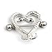 Maggie 1 Pair Chic Crystal Snake Heart Shape Nipple Bar Ring Shield Barbell Body Jewelry