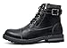 Bruno Marc Men's Engle-05 Black Motorcycle Combat Oxford Boots Size 10.5 M US