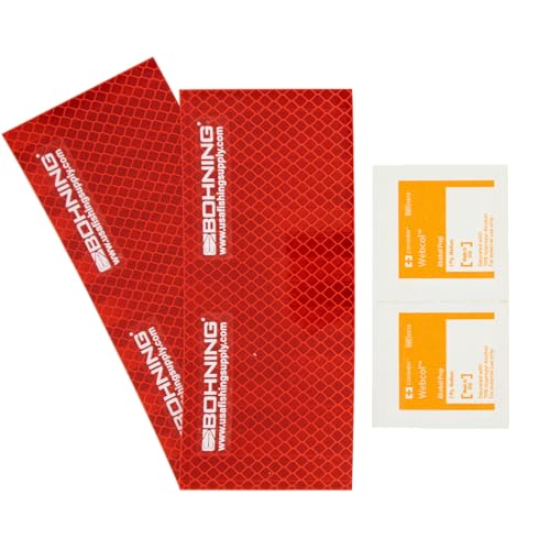 Tip Up Replacement Flag Replacement - Reflective - 2 Pack, Red