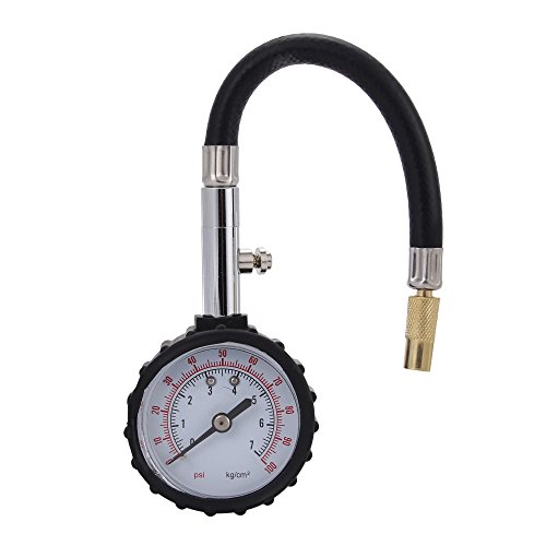 Buy Foxpic Tire Pressure Gauge 100Psi, Air Pressure Gauge Tester Meter Large Dial, with Flexible