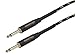 Monoprice 1/4-Inch TS Male to 1/4-Inch TS Male Instrument Cable Cord - 3 Feet - Black, 20AWG, Braided Jacket, Gold Plated - Cloth Series