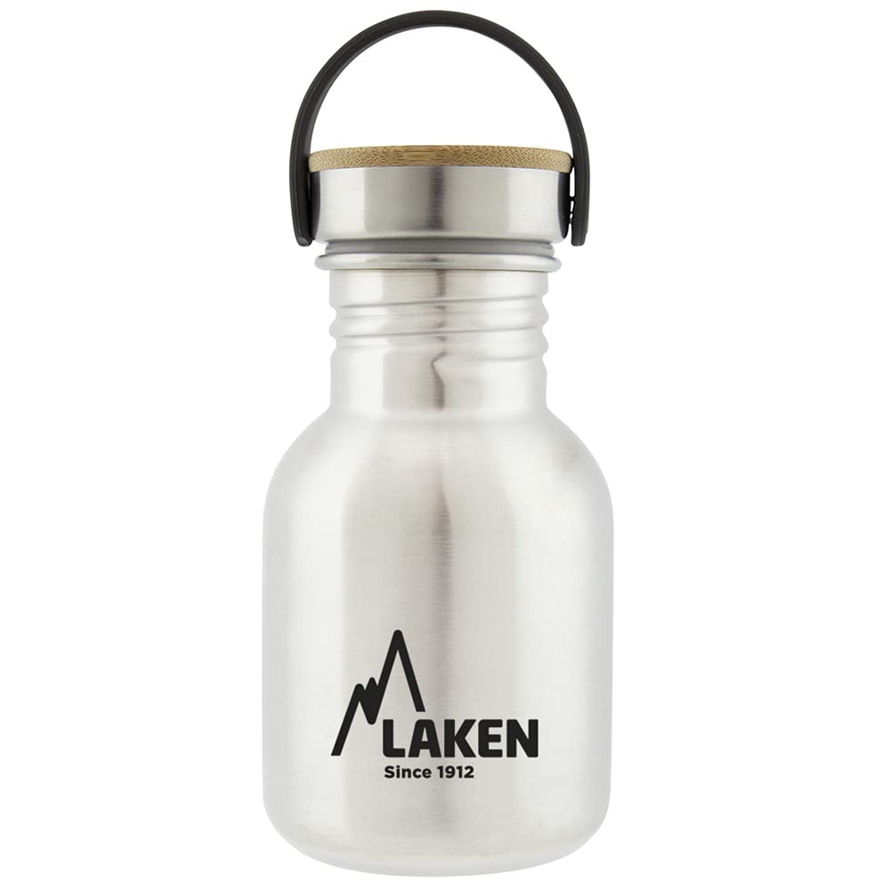 Laken Unisex - Adult Heavy Duty Stainless Steel Bottle 0.35 L Silver, 0.35