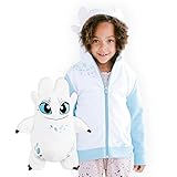Cubcoats Light Fury Dragon - 2-in-1 Transforming Hoodie and Soft Plushie - How to Train Your Dragon - Glow in The Dark White