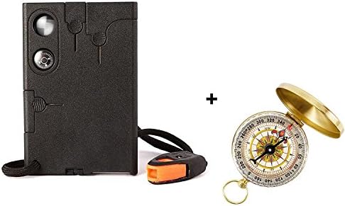 18 in 1 Multi Function Survival Credit Card Tool with Camping Compass (18 in 1)