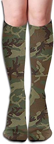 Tuooluo Woodland Universal Camo Compression Socks,Knee High Socks,Funny Socks for Women Men - Best Medical, Sports,Running,Nurses,Maternity, Pregnancy,Travel & Flight Socks