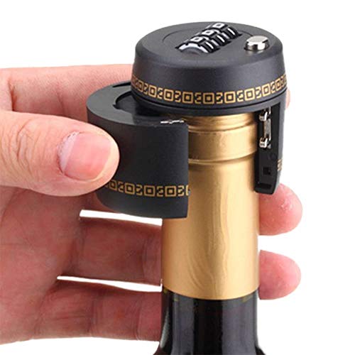 (3 pcs) Combination Locks for Wine & Liquor Bottle-Wine Whiskey Bottle Top Stopper - Bottle Password Code Lock (Diameter of the bottle mouth should be between 26mm to 28mm)