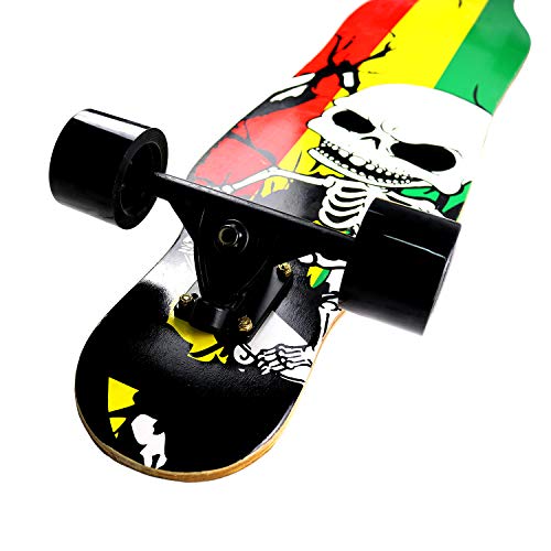 DINBIN 41 Inch Drop Through 8 Ply Maple Complete Longboards Skateboard