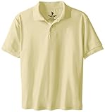 U.S. Polo Association School Uniform Big Boys' Short-Sleeve Pique Ribbed-Polo Shirt