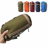 CAMTOA Outdoor Camping Sleeping Bag,Ultra-light Envelope Sleeping Bag for Travel Hiking - Spring, Summer & Fall Waterproof Sleeping Bag (Army green)