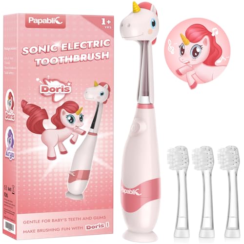 Papablic Toddler Sonic Electric Toothbrush Kids