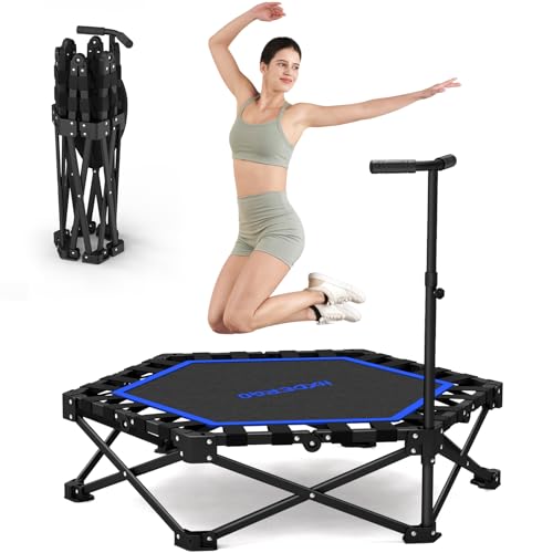 HXD-ERGO Rebounder Trampoline for Adults with Handle, 42'' | Foldable Mini Trampoline