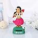 Amosfun Dashboard Hula Girl Bobble Head Solar Powered Hawaiian Hula Shaking Head Dancing Toy Figure Doll for car Interior Decorations Ornament Pink