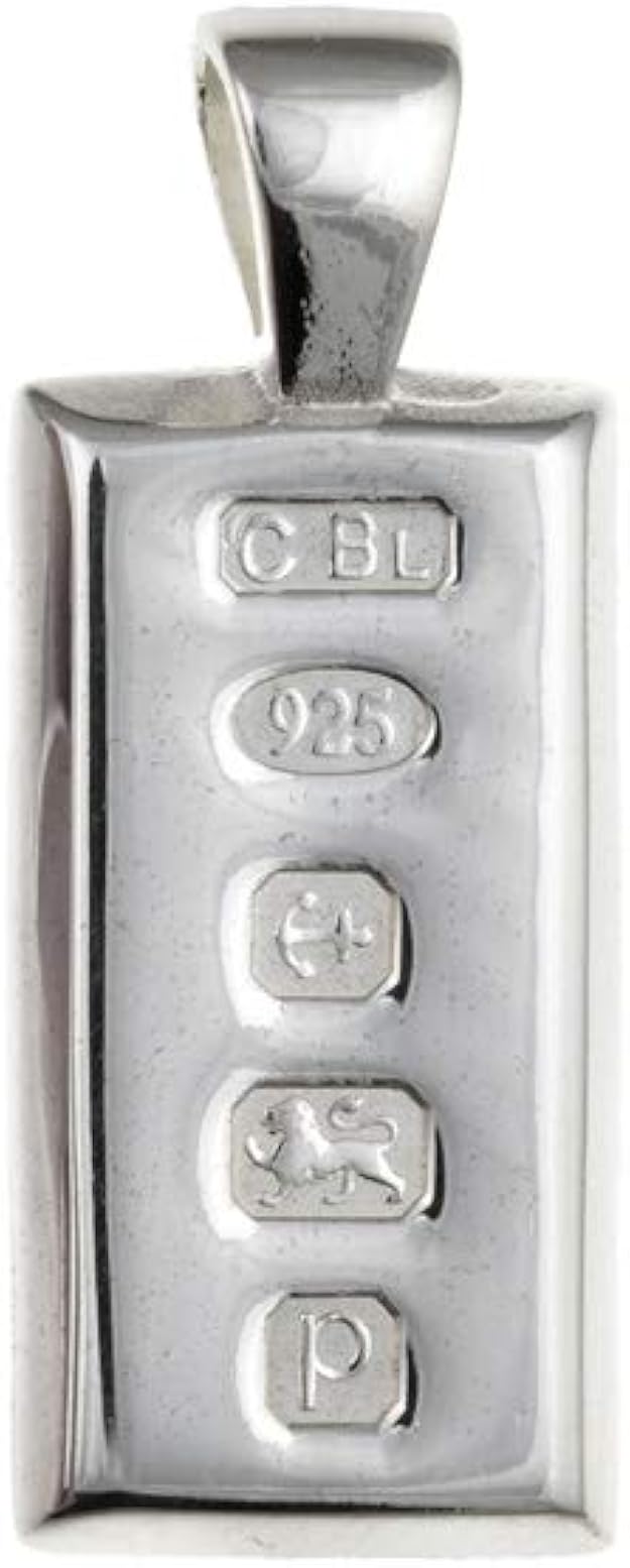 Sterling Silver Hallmark 1/5oz Ingot Pendant Charm Amazon.co.uk Jewellery