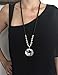 Nataliya Pendant Statement Necklace (Black Bead Long Necklace)