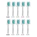 Replacement Toothbrush Heads - Standard Compatible with Philips Sonicare Electric Toothbrushes Sonic Brush Parts 10 Counts with Hygiene Caps for ProResults Platinum EasyClean DiamondClean and More