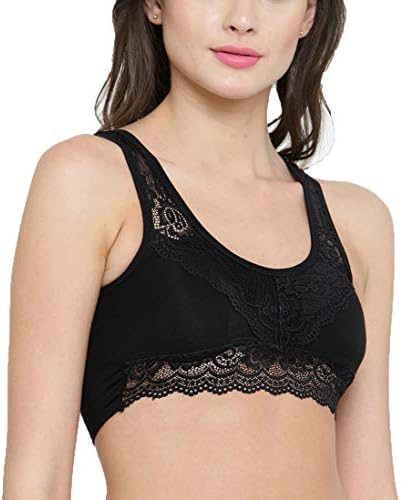 IndiaDeal Cotton Padded Designer Fashion Bra Cross Straps Bralette Bra For Women/Girls Free Size (30 to 36) (Removable Pad) Party Wear Top,Blouse, Comfortable Long Bralette,Tank/Tops For Daily Wear