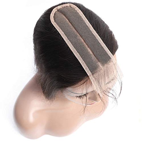 4x6-Lace-Closure-Front-Body-Wave-With-Baby-Hair-Free-Part-Silky-Lace-Base-Unprocessed-Brazilian-Virgin-Real-Human-Hair-Weave-Sew-In-Hair-Extensions-Preplucked-Bleached-Knot-Natural-Black-12-inch-