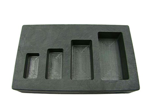 1-2-5-10 oz High Density Graphite Gold Bar Mold 4-Cavities-Silver Copper Scrap