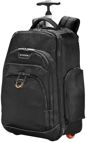 atlas wheeled laptop backpack 13-inch to 17.3-inch adaptable compartment ekp122 Amazon.com: EVERKI Atlas Wheeled Laptop Backpack (EKP122) with Orange  Accessory Pouch - Rolling Backpack with 13