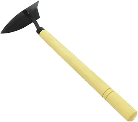 Amazon Co Jp 土壌の草取りや移動のためのステンレス鋼の刃ウッドハンドルにszqlf日本庭園造園トライアングル鍬 ホーム キッチン