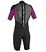 O'Neill Wetsuits Kids' O'Neill Youth Reactor 2mm Back Zip Spring Wetsuit, Black/Pink/Black, 6