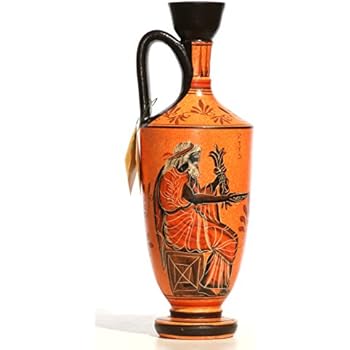 Amazon Com Ancient Greek Ceramic Vase Pot Vessel Lekythos Goddess