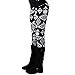 GBSELL Women Geometric Floral Printed Stretchy Pants Leggings Sport Casual (Skull Black, L)