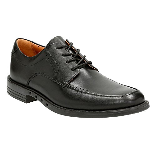 Clarks men s un.bizley view oxford shoes,black leather,…