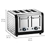 Dualit 46505 Architect 4 Slice Toaster | Brushed Stainless Steel with Black Trim | Extra-Wide Slots – Peek and Pop…