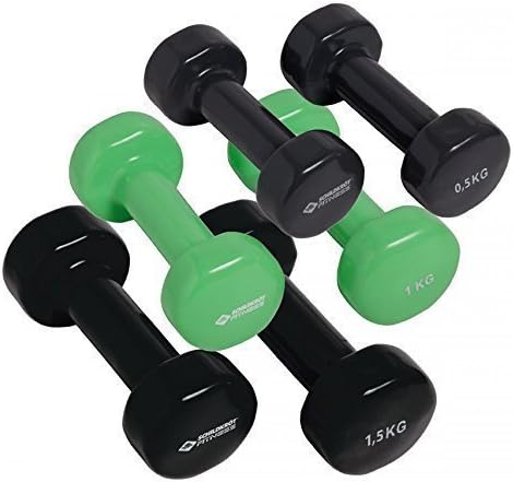 Schildkrot Aerobics & Home Gym Fitness Exercise Cast Iron Set Of Vinyl Dumbbells